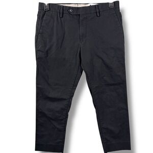 NN07 No Nationality Theo 1178 Classic Tailored Slim Chino Black Trousers 31/32